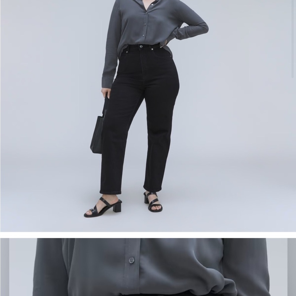 Everlane The Way High Organic Cotton Jeans Denim ankle straight leg size 28